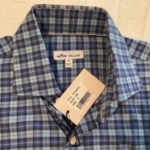 Peter Millar, Size M Classic Fit, Blues with faint Red Stripe